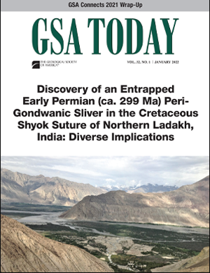 GSA Today cover, January 2022