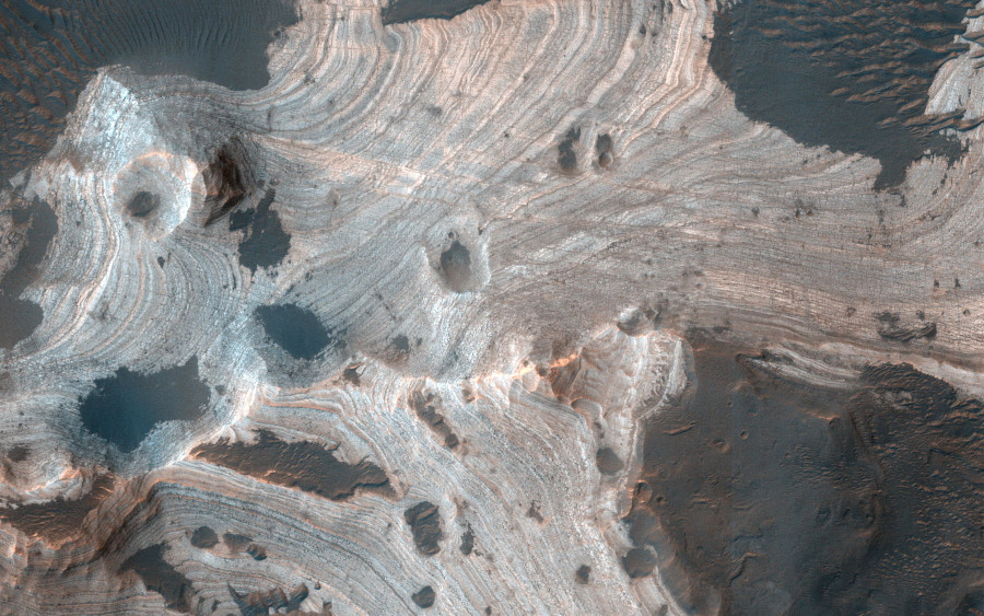 Aerial photo of Martian sands.
