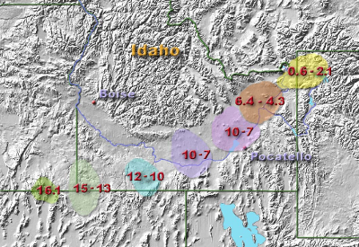 Yellowstone hotspot track