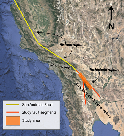 San Andreas fault map by Rebecca Dzombak