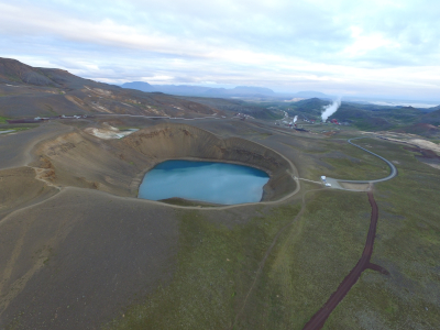 Viti crater with drill site