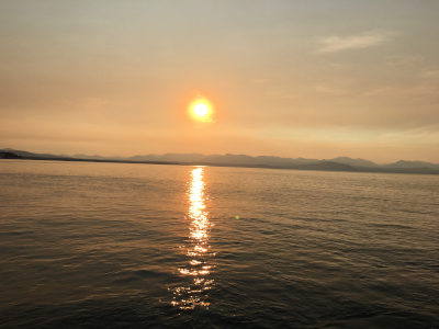 sunrise at Yellowstone Lake