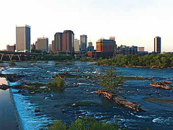 Falls of the James River. © Richmond Region Tourism.