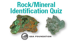 Rock/Mineral Identification Quiz, GSA Foundation