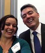 Dena Smith, Cory Gardner at 2015 GeoCVD