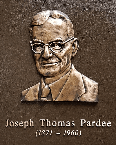 A bronze partial-relief cast of Joseph Thomas Pardee (1871 - 1960)