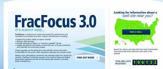 Frac Focus home webpage