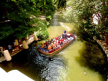 boat on the San Antonio River