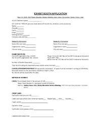 Exhibitor registration form